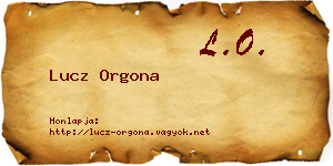 Lucz Orgona névjegykártya
